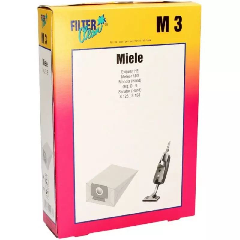 Boite de 8 sacs aspirateur Miele (Lettre B) Senator S125 à S138, Exquisit, Meteor