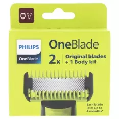 Lot de 2 têtes de tondeuse OneBlade Philips QP2520, QP6510, QP6520