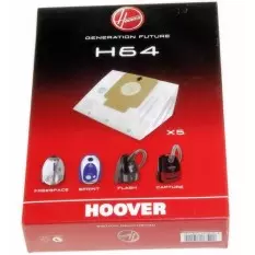 Sac aspirateur compatible :Hoover FREESPACE, CAPTOR, BRAVE, CAPTURE, H58,  H63, H64, SPRINT, FLASH- La pochette de 10 sacs papier - Cdiscount  Electroménager