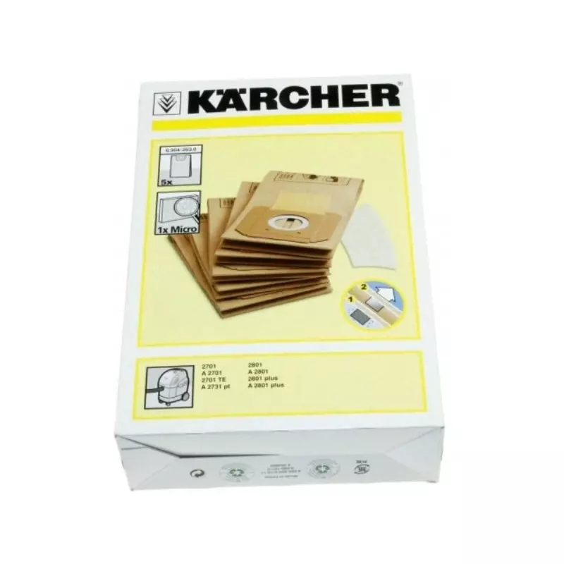 Lot de 5 Sacs aspirateur Karcher 69041670