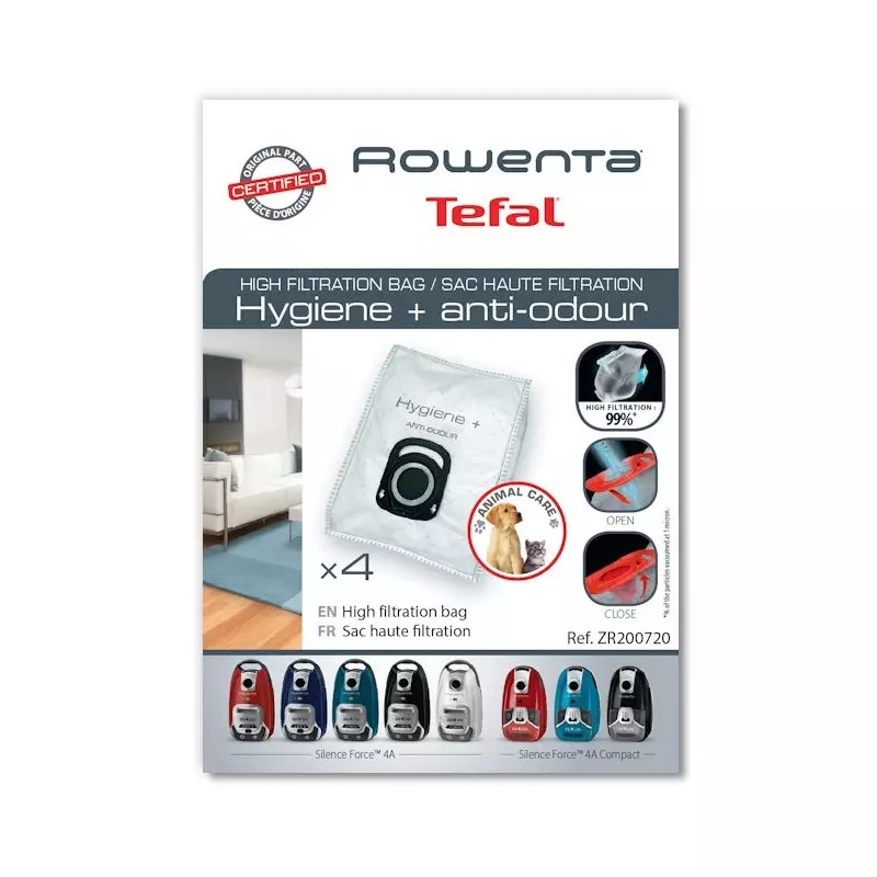 Sacs aspirateur pour Rowenta Silence Force Compact RO 4400 - 4449 12  pièces, Sacs synthétiques anti-allergéniques - Cdiscount Electroménager