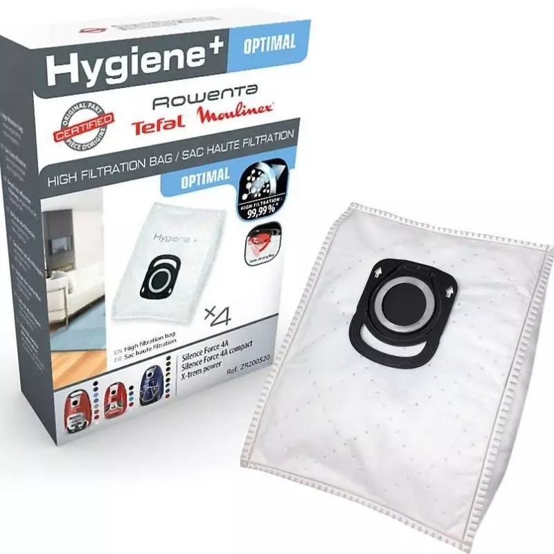 Boîte de 4 sacs d'hygiène + Silence Force pour aspirateur Rowenta ZR200520  - Accessoires pour aspirateur - Cdiscount Electroménager
