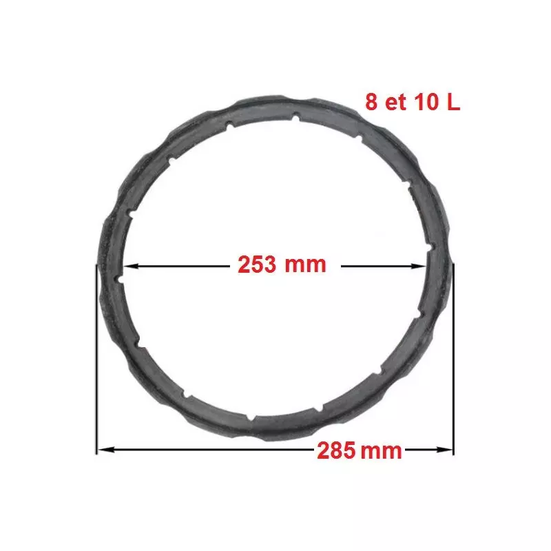 Tefal couvercle anneau d'étanchéité autocuiseur diamètre 253mm 8-10 litres  CLIPSO
