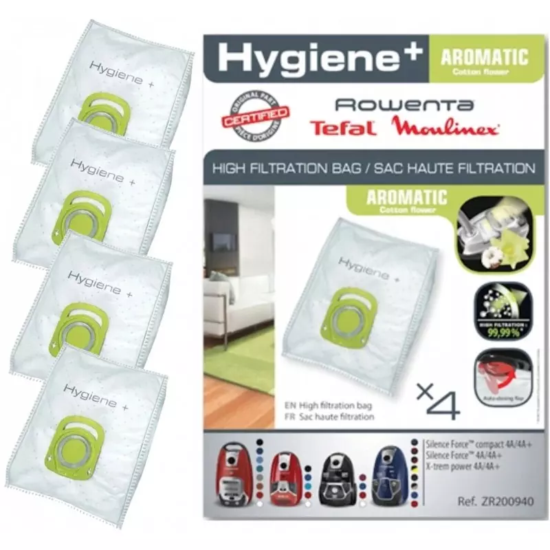 Sac Hygiene Plus Rowenta Silence force 4A, Compact Power, X-Trem