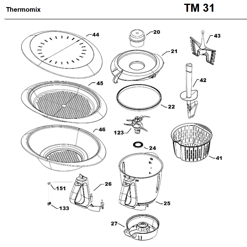 vue éclatée du thermomix (figure 2)